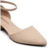 image:imageDREAM PAIRS Womens Low Heel Pointed Toe Dress Pumps  138 Comfortable elegant closed toe flats ankle strap pumps for casual and formal daysNude