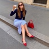 image:imageDREAM PAIRS Womens Low Heel Pointed Toe Dress Pumps  138 Comfortable elegant closed toe flats ankle strap pumps for casual and formal daysRed
