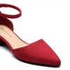 image:imageDREAM PAIRS Womens Low Heel Pointed Toe Dress Pumps  138 Comfortable elegant closed toe flats ankle strap pumps for casual and formal daysRed