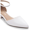 image:imageDREAM PAIRS Womens Low Heel Pointed Toe Dress Pumps  138 Comfortable elegant closed toe flats ankle strap pumps for casual and formal daysWhite