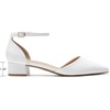 image:imageDREAM PAIRS Womens Low Heel Pointed Toe Dress Pumps  138 Comfortable elegant closed toe flats ankle strap pumps for casual and formal daysWhite