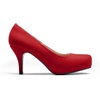 image:imageDREAM PAIRS Womens Low Stiletto Platform Heels Pumps  Classic Elegant Versatile Heels Dress Comfortable Closed Toe Pumps Shoes for Wedding Party Walking Brithday Work OfficeRed