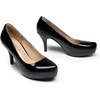 image:imageDREAM PAIRS Womens Low Stiletto Platform Heels Pumps  Classic Elegant Versatile Heels Dress Comfortable Closed Toe Pumps Shoes for Wedding Party Walking Brithday Work OfficeBlackPat