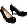 image:imageDREAM PAIRS Womens Low Stiletto Platform Heels Pumps  Classic Elegant Versatile Heels Dress Comfortable Closed Toe Pumps Shoes for Wedding Party Walking Brithday Work OfficeBlackNubuck