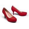 image:imageDREAM PAIRS Womens Low Stiletto Platform Heels Pumps  Classic Elegant Versatile Heels Dress Comfortable Closed Toe Pumps Shoes for Wedding Party Walking Brithday Work OfficeRed