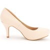 image:imageDREAM PAIRS Womens Low Stiletto Platform Heels Pumps  Classic Elegant Versatile Heels Dress Comfortable Closed Toe Pumps Shoes for Wedding Party Walking Brithday Work OfficeTiffannynudenubuck