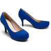 image:imageDREAM PAIRS Womens Low Stiletto Platform Heels Pumps  Classic Elegant Versatile Heels Dress Comfortable Closed Toe Pumps Shoes for Wedding Party Walking Brithday Work OfficeRoyalBlue