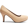 image:imageDREAM PAIRS Womens Low Stiletto Platform Heels Pumps  Classic Elegant Versatile Heels Dress Comfortable Closed Toe Pumps Shoes for Wedding Party Walking Brithday Work OfficeNudeSuede