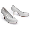 image:imageDREAM PAIRS Womens Low Stiletto Platform Heels Pumps  Classic Elegant Versatile Heels Dress Comfortable Closed Toe Pumps Shoes for Wedding Party Walking Brithday Work OfficeSilver
