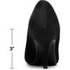 image:imageDREAM PAIRS Womens Low Stiletto Platform Heels Pumps  Classic Elegant Versatile Heels Dress Comfortable Closed Toe Pumps Shoes for Wedding Party Walking Brithday Work OfficeBlackNubuck