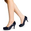 image:imageDREAM PAIRS Womens Low Stiletto Platform Heels Pumps  Classic Elegant Versatile Heels Dress Comfortable Closed Toe Pumps Shoes for Wedding Party Walking Brithday Work OfficeNavyPat