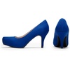 image:imageDREAM PAIRS Womens Low Stiletto Platform Heels Pumps  Classic Elegant Versatile Heels Dress Comfortable Closed Toe Pumps Shoes for Wedding Party Walking Brithday Work OfficeRoyalBlue