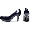 image:imageDREAM PAIRS Womens Low Stiletto Platform Heels Pumps  Classic Elegant Versatile Heels Dress Comfortable Closed Toe Pumps Shoes for Wedding Party Walking Brithday Work OfficeNavyPat