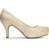 image:imageDREAM PAIRS Womens Low Stiletto Platform Heels Pumps  Classic Elegant Versatile Heels Dress Comfortable Closed Toe Pumps Shoes for Wedding Party Walking Brithday Work OfficeGold