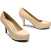 image:imageDREAM PAIRS Womens Low Stiletto Platform Heels Pumps  Classic Elegant Versatile Heels Dress Comfortable Closed Toe Pumps Shoes for Wedding Party Walking Brithday Work OfficeNudePat