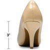 image:imageDREAM PAIRS Womens Low Stiletto Platform Heels Pumps  Classic Elegant Versatile Heels Dress Comfortable Closed Toe Pumps Shoes for Wedding Party Walking Brithday Work OfficeNudePat