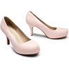 image:imageDREAM PAIRS Womens Low Stiletto Platform Heels Pumps  Classic Elegant Versatile Heels Dress Comfortable Closed Toe Pumps Shoes for Wedding Party Walking Brithday Work OfficePinkSuede