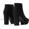 image:imageDREAM PAIRS Womens Stomp High Heel Ankle Boots  platform ankle boots classic round toe design nonslip outsole inside zipper for Easy On and OffBlack