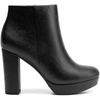 image:imageDREAM PAIRS Womens Stomp High Heel Ankle Boots  platform ankle boots classic round toe design nonslip outsole inside zipper for Easy On and OffBlackPu