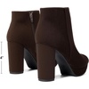 image:imageDREAM PAIRS Womens Stomp High Heel Ankle Boots  platform ankle boots classic round toe design nonslip outsole inside zipper for Easy On and OffBrown