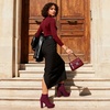 image:imageDREAM PAIRS Womens Stomp High Heel Ankle Boots  platform ankle boots classic round toe design nonslip outsole inside zipper for Easy On and OffBurgundy