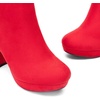image:imageDREAM PAIRS Womens Stomp High Heel Ankle Boots  platform ankle boots classic round toe design nonslip outsole inside zipper for Easy On and OffRed