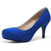 image:imageDREAM PAIRS Womens Low Stiletto Platform Heels Pumps  Classic Elegant Versatile Heels Dress Comfortable Closed Toe Pumps Shoes for Wedding Party Walking Brithday Work OfficeTiffannyroyalblue