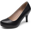 image:imageDREAM PAIRS Womens Low Stiletto Platform Heels Pumps  Classic Elegant Versatile Heels Dress Comfortable Closed Toe Pumps Shoes for Wedding Party Walking Brithday Work OfficeBlackpu