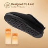 image:imageDREAM PAIRS Girls Boys Slippers Kids House Shoes  Indoor Outdoor Fuzzy Little Big Kid Slipon Faux Suede Slipper for Winter ChristmasAll Black
