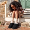 image:imageDREAM PAIRS Girls Boys Slippers Kids House Shoes  Indoor Outdoor Fuzzy Little Big Kid Slipon Faux Suede Slipper for Winter ChristmasAll Black