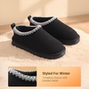 image:imageDREAM PAIRS Girls Boys Slippers Kids House Shoes  Indoor Outdoor Fuzzy Little Big Kid Slipon Faux Suede Slipper for Winter ChristmasAll Black
