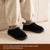 image:imageDREAM PAIRS Girls Boys Slippers Kids House Shoes  Indoor Outdoor Fuzzy Little Big Kid Slipon Faux Suede Slipper for Winter ChristmasBlack