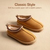 image:imageDREAM PAIRS Girls Boys Slippers Kids House Shoes  Indoor Outdoor Fuzzy Little Big Kid Slipon Faux Suede Slipper for Winter ChristmasBrown