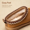 image:imageDREAM PAIRS Girls Boys Slippers Kids House Shoes  Indoor Outdoor Fuzzy Little Big Kid Slipon Faux Suede Slipper for Winter ChristmasBrown