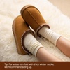 image:imageDREAM PAIRS Girls Boys Slippers Kids House Shoes  Indoor Outdoor Fuzzy Little Big Kid Slipon Faux Suede Slipper for Winter ChristmasBrown