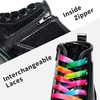 image:imageDREAM PAIRS Girls Combat Ankle Boots Shoes  Glittery upper with cushioned footbed and durable rubber outsole for dress up and winterBlackPu