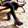 image:imageDREAM PAIRS Girls Combat Ankle Boots Shoes  Glittery upper with cushioned footbed and durable rubber outsole for dress up and winterBlackPu