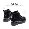 image:imageDREAM PAIRS Girls Combat Ankle Boots Shoes  Glittery upper with cushioned footbed and durable rubber outsole for dress up and winterBlackPu