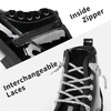 image:imageDREAM PAIRS Girls Combat Ankle Boots Shoes  Glittery upper with cushioned footbed and durable rubber outsole for dress up and winterBlackpat