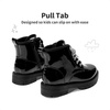 image:imageDREAM PAIRS Girls Combat Ankle Boots Shoes  Glittery upper with cushioned footbed and durable rubber outsole for dress up and winterBlackpat