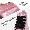 image:imageDREAM PAIRS Girls Combat Ankle Boots Shoes  Glittery upper with cushioned footbed and durable rubber outsole for dress up and winterPinkPu