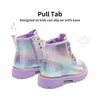 image:imageDREAM PAIRS Girls Combat Ankle Boots Shoes  Glittery upper with cushioned footbed and durable rubber outsole for dress up and winterRainbow
