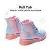image:imageDREAM PAIRS Girls Combat Ankle Boots Shoes  Glittery upper with cushioned footbed and durable rubber outsole for dress up and winterRainbowPink