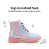 image:imageDREAM PAIRS Girls Combat Ankle Boots Shoes  Glittery upper with cushioned footbed and durable rubber outsole for dress up and winterRainbowPink