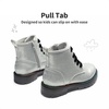 image:imageDREAM PAIRS Girls Combat Ankle Boots Shoes  Glittery upper with cushioned footbed and durable rubber outsole for dress up and winterSilverPu