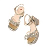image:imageDREAM PAIRS Girls Sandals Chunky Sandals  Foam insoles nonslip sole adjustable strap square toe shiny bow perfect for weddings parties proms amp daily wearGoldglitter