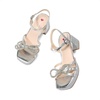 image:imageDREAM PAIRS Girls Sandals Chunky Sandals  Foam insoles nonslip sole adjustable strap square toe shiny bow perfect for weddings parties proms amp daily wearSilver