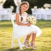 image:imageDREAM PAIRS Girls Sandals Chunky Sandals  Foam insoles nonslip sole adjustable strap square toe shiny bow perfect for weddings parties proms amp daily wearWhite