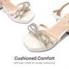 image:imageDREAM PAIRS Girls Sandals Chunky Sandals  Foam insoles nonslip sole adjustable strap square toe shiny bow perfect for weddings parties proms amp daily wearWhite
