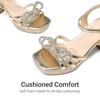 image:imageDREAM PAIRS Girls Sandals Chunky Sandals  Foam insoles nonslip sole adjustable strap square toe shiny bow perfect for weddings parties proms amp daily wearGoldglitter